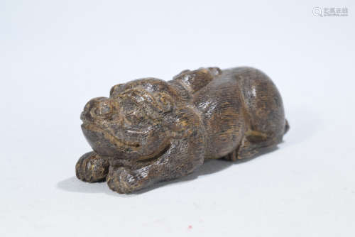 An Agarwood Beast Figure Ornament