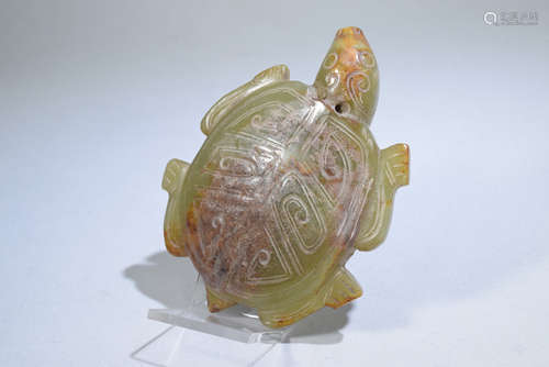 A Jade Turtle Figure Ornament