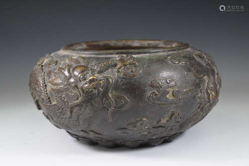 A Bronze Dragon Pattern Incense Burner