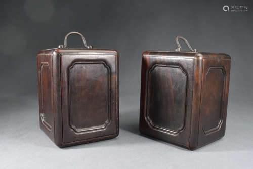 A Group of Two Wood Boxes