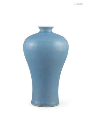 A CLAIR DE LUNE GLAZED PORCELAIN MEIPING VASE China, Qing Dy...
