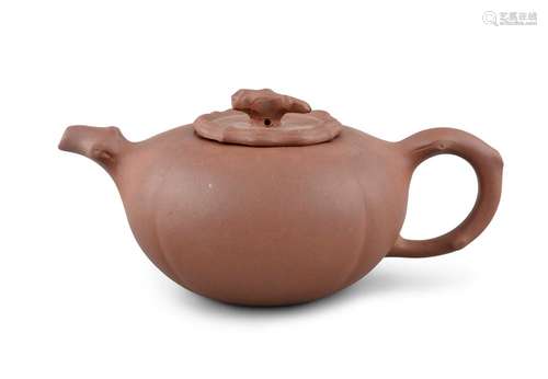 A WATERMELON-SHAPED YIXING ZISHA TEAPOT China, 20th century ...