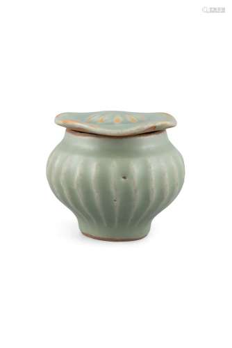 A LONGQUAN CELADON TYPE 'LOTUS' JAR AND LID China, Song styl...