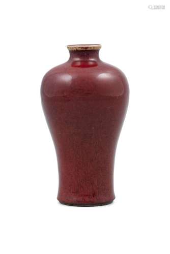 A FLAMBE GLAZED PORCELAIN MEIPING VASE China, Qing Dynasty, ...