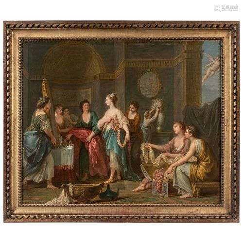 Nicolas-René JOLLAIN (Paris 1732-1804)La toilette de PsychéT...