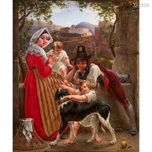 LOUIS RICQUIER (Anvers 1792-Paris 1884)L’Heureuse famillePan...