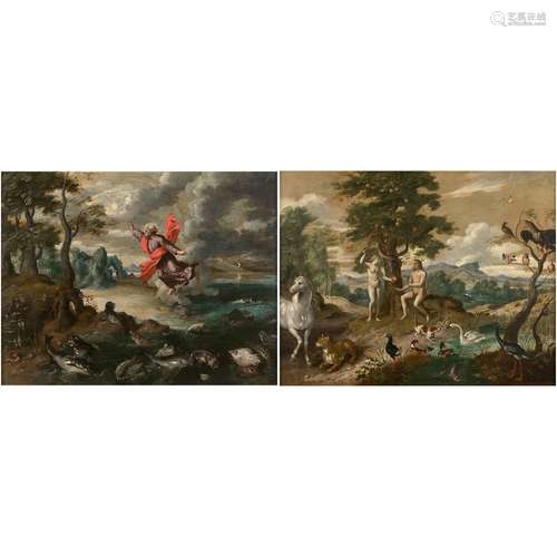 Jan BRUEGHEL II (Bruxelles 1601-Anvers 1678)La creation du m...