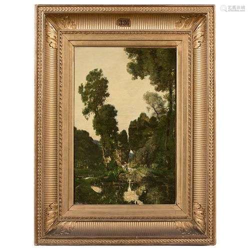 HENRI JOSEPH HARPIGNIES (Valenciennes 1819-Saint Privé 1916)...