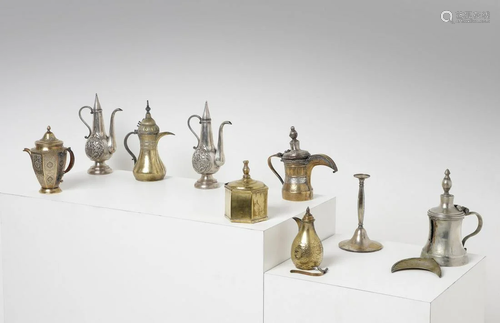 Arte Islamica A group of nine metalwork Central Asia