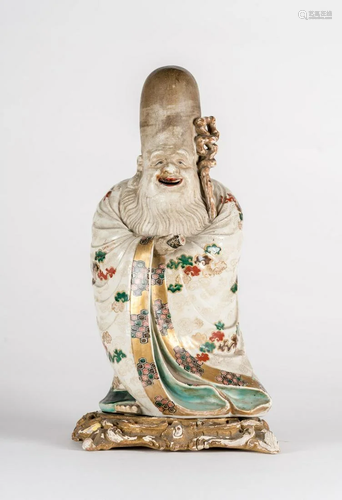 ARTE GIAPPONESE A ko-kutani porcelain figure of