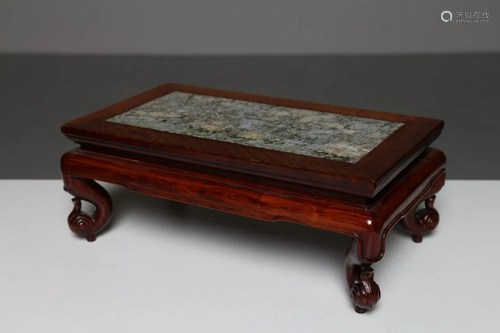 Arte Cinese A hard wood and granite small table China,