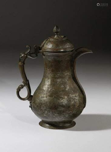 Arte Islamica A tinned copper coffee pot Persia or