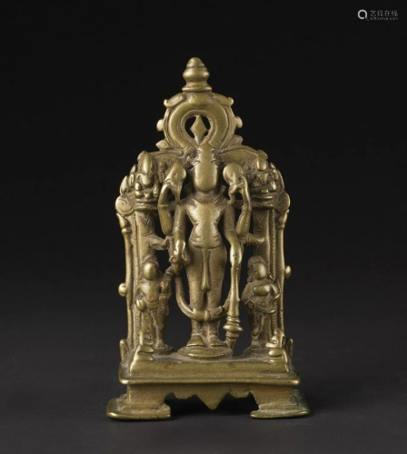Arte Indiana A bronze altar with Vishnu India,