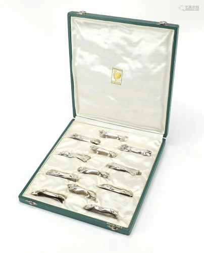 Gallia, set of twelve French Art Deco silver plated