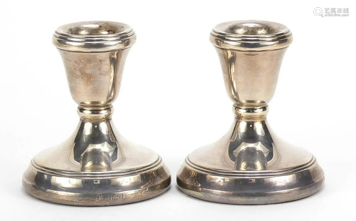 L J Millington, pair of Elizabeth II silver dwarf