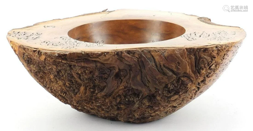 Paul Waters, large Australian jarrah burl bowl with