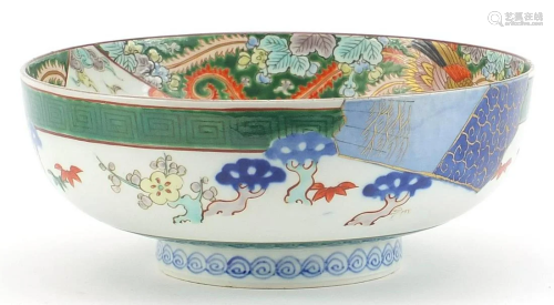 Japanese porcelain bowl hand painted with a dragon