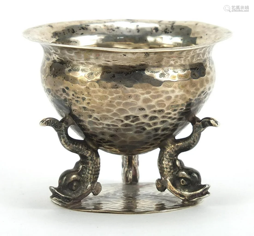 Josiah Williams & Co, Arts & Crafts silver table salt