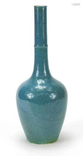 Chinese porcelain vase having spotted purple glaze, six