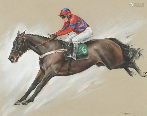 Sarah Aspinall - Jockey on horseback, horseracing