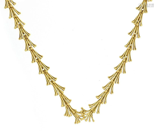 John Donald, Modernist 18ct gold necklace housed in a