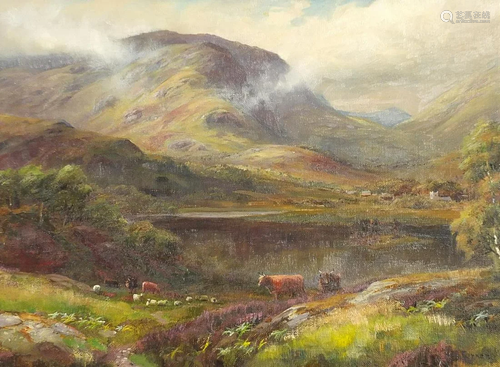 William Lakin Turner - Highland scene with sheep and