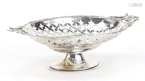 Lee & Wigfull, Edward VII silver pedestal bonbon dish