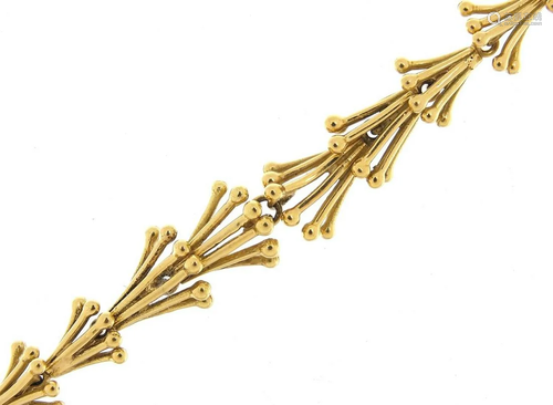 John Donald, Modernist 18ct gold bracelet, 16cm in