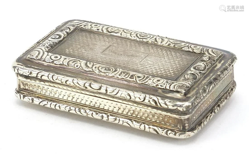 Joseph Willmore, George IV silver snuff box with hinged