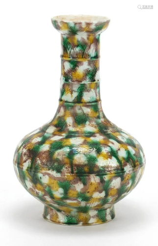 Chinese porcelain vase having a sancai type glaze