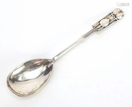 Liberty & Co Ltd, Art Nouveau silver spoon with