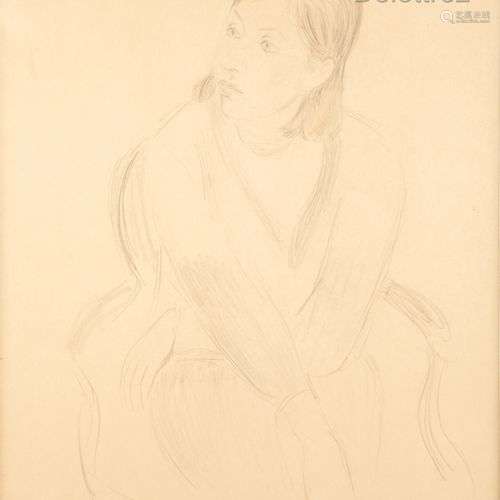 Constantin TERECHKOVITCH (1902-1978) Portrait de femme Crayo...