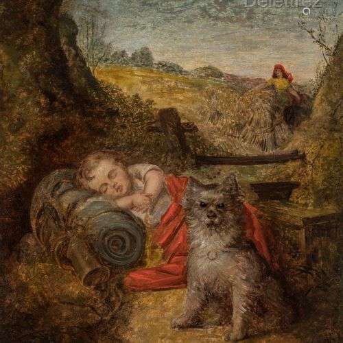 John Eaton WALKER (c. 1820-c. 1880) La sieste Huile sur toil...