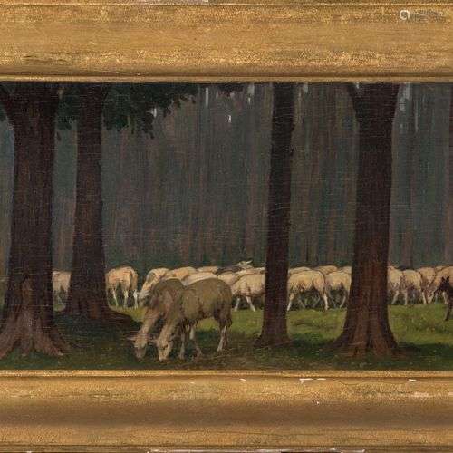 André FREMOND (1884-1965) Forêt dans les Landes Huile sur pa...