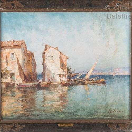 Merio AMEGLIO (Italie 1897-1970) Les Martigues Huile sur toi...