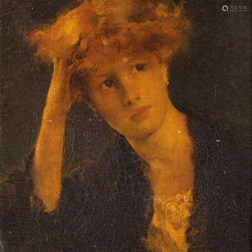 Alfred STEVENS (1823 1906) Portrait de Carmen Gaudin 1883 hu...