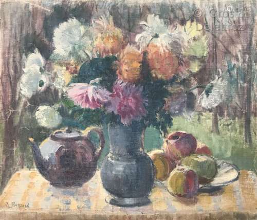 Clémence Louise BURDEAU (1891-1983) Nature morte au bouquet,...