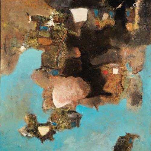 Stacha HALPERN (1919-1969) Composition Huile sur toile. Sign...