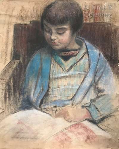 Clémence Louise BURDEAU (1891-1983) Portrait de petite fille...