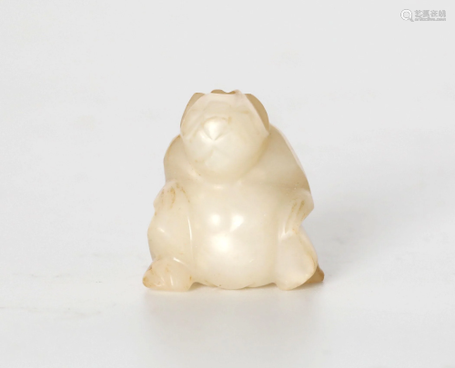 Old Chinese Carved Jade Figure of Animal