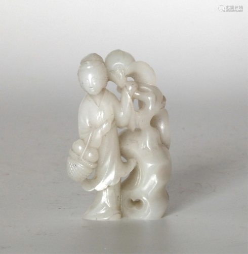 Chinese Carved Jade Figure of Lady