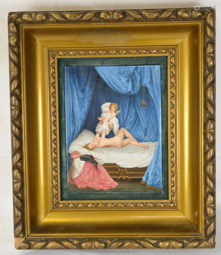 Fine KPM Framed Porcelain Plaque