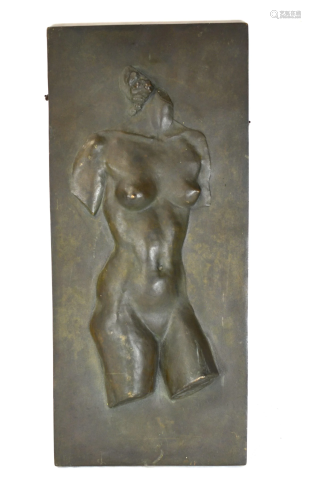 Bronze Nude Lady Wall Hung Plaque