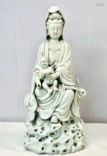 Chinese Dehua Blanc De Chine Guanyin Figure