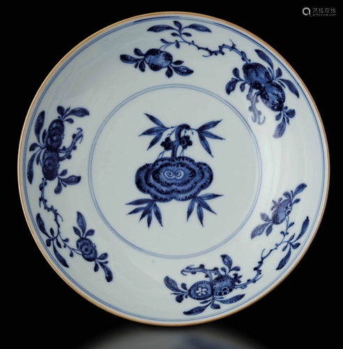 A porcelain plate, China, Qing Dynasty