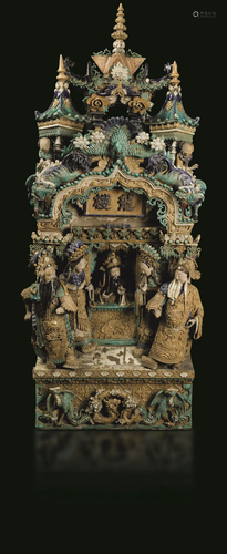 A stoneware temple, China, Qing Dynasty