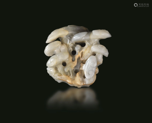 A jade and russet group, China, Song Dynasty