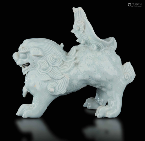 A porcelain Pho dog, Japan, Hirado, Meiji period