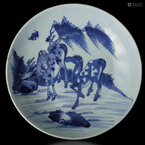 A porcelain plate, China, Qing Dynasty