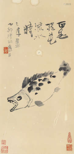 沈之淳 1904～1996  鳜鱼图  立轴  水墨纸本